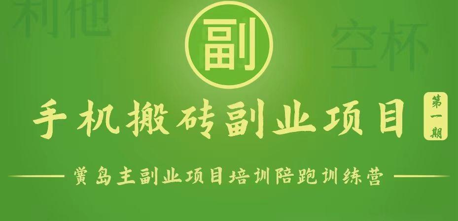 手机搬砖小副业项目训练营1.0，能用手机做的简单小副业-乐码云集