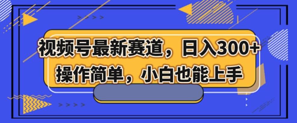 视频号最新赛道，日入300+，新手小白轻松掌握-乐码云集