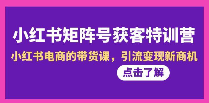 小红书-矩阵号获客特训营-第10期，小红书电商的带货课，引流变现新商机-乐码云集