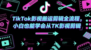 TikTok影视搬运剪辑全流程，小白也能学会从TK影视剪辑-乐码云集