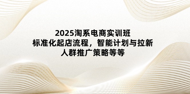 2025淘系电商实训班：标准化起店流程，智能计划与拉新，人群推广策略等等-乐码云集