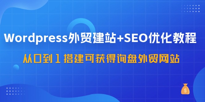 WordPress外贸建站+SEO优化教程，从0到1搭建可获得询盘外贸网站(57节课)-乐码云集