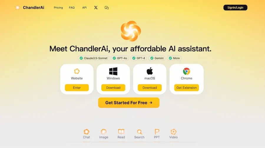 ChandlerAi｜综合性人工智能助手平台 提供多种AI服务-乐码云集