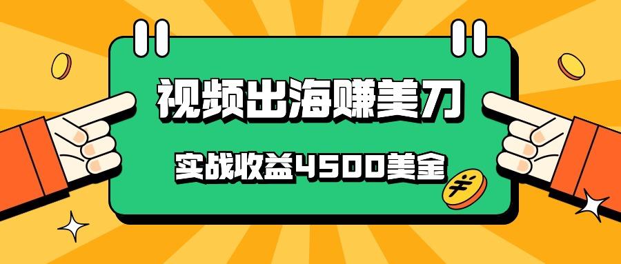 国内爆款视频出海赚美刀，实战收益4500美金，批量无脑搬运，无需经验直接上手-乐码云集