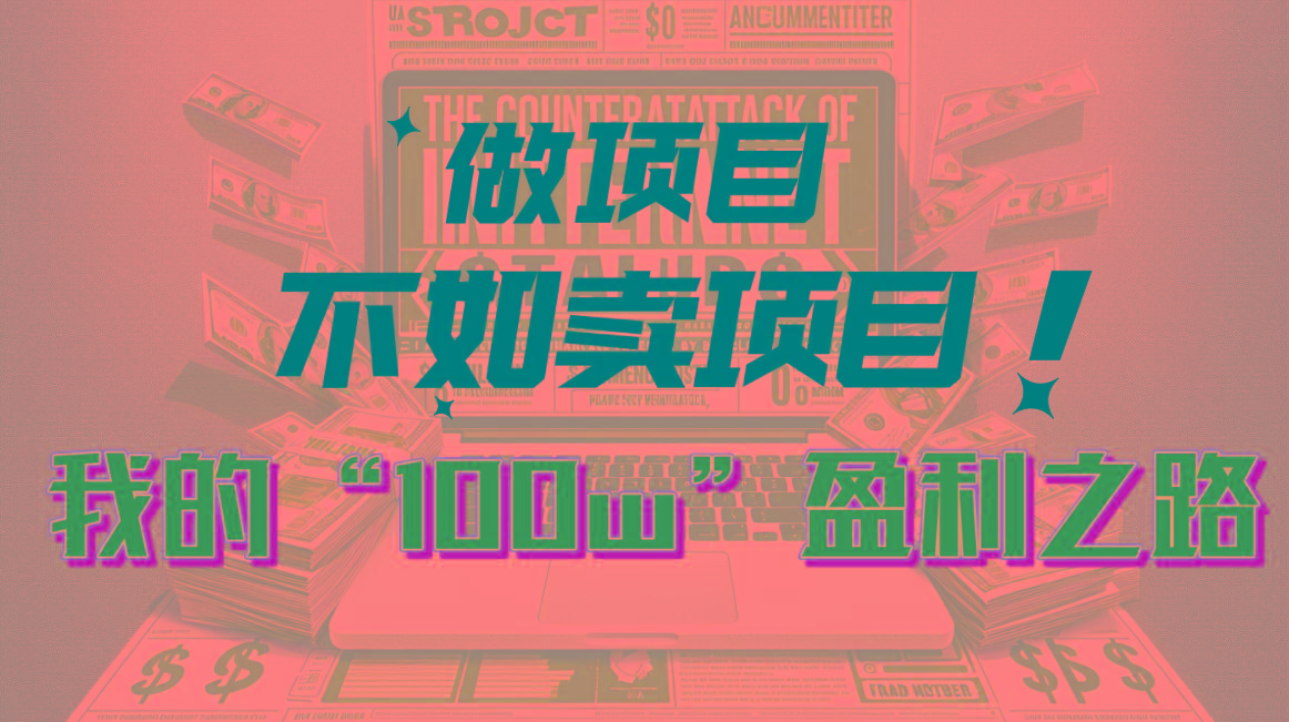 为什么做项目不如卖项目？我的100W+盈利之路-乐码云集