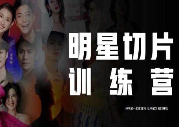王子·明星切片线上训练营（2023），和明星一起拿红利，让明星为我们赚钱-乐码云集