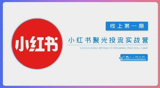 小红书聚光陪跑第一期，教你从0到1玩转小红书聚光投流，搭建小红书付费投流团队，更快的见到效果-乐码云集