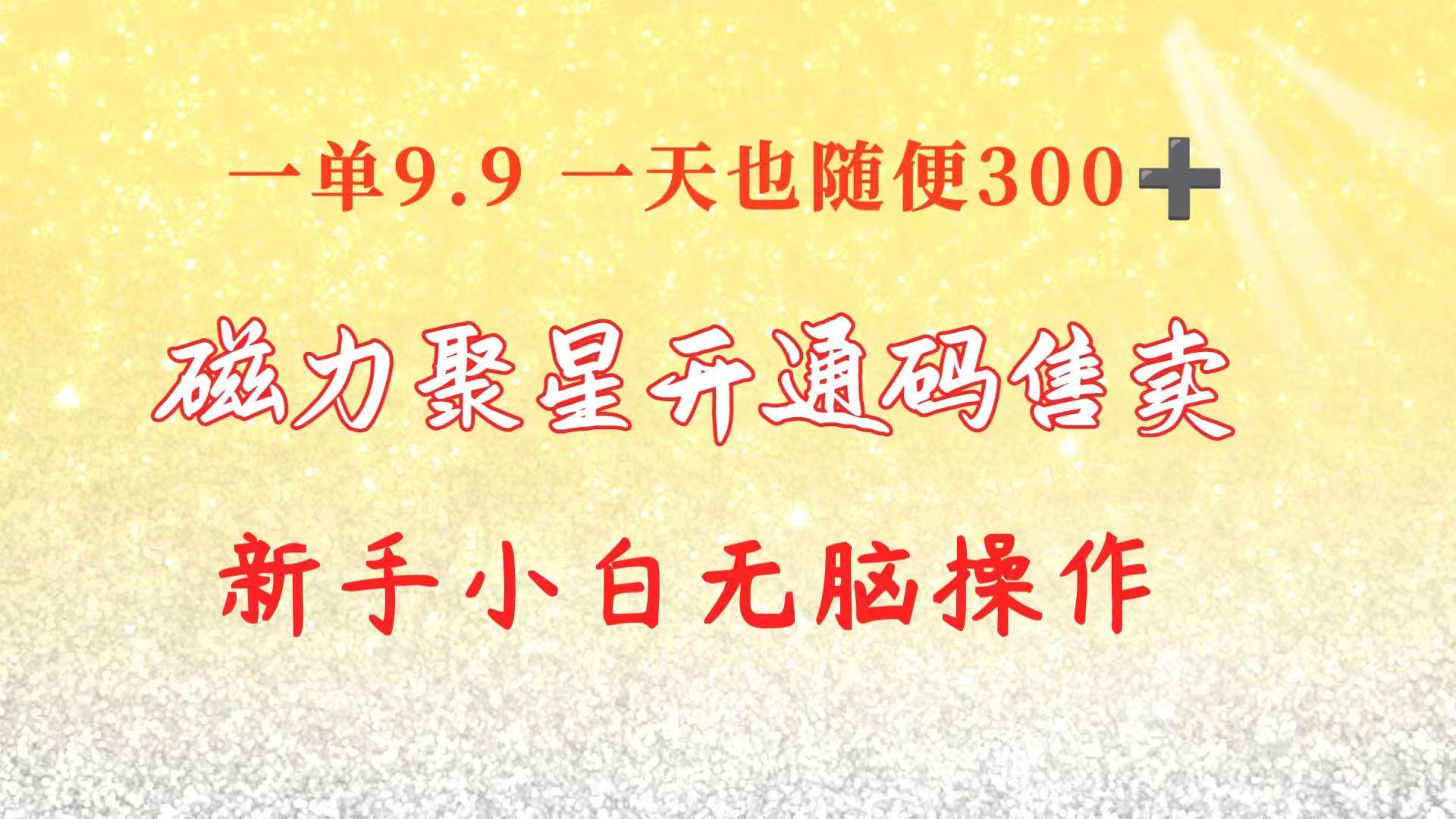 快手磁力聚星码信息差 售卖  一单卖9.9  一天也轻松300+ 新手小白无脑操作-乐码云集