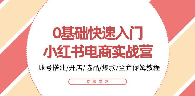 0基础快速入门-小红书电商实战营：账号搭建/开店/选品/爆款/全套保姆教程-乐码云集
