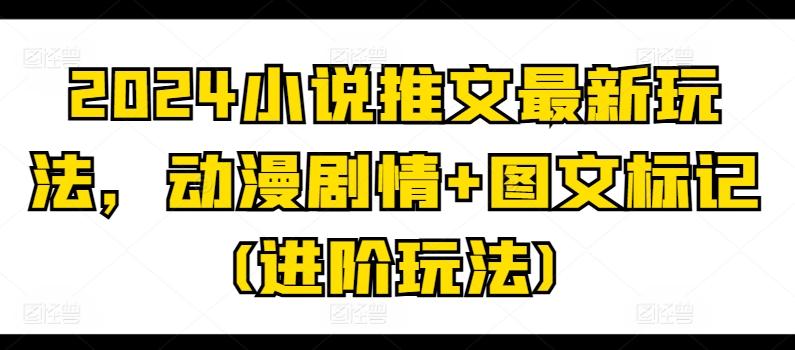 2024小说推文最新玩法，动漫剧情+图文标记(进阶玩法)-乐码云集