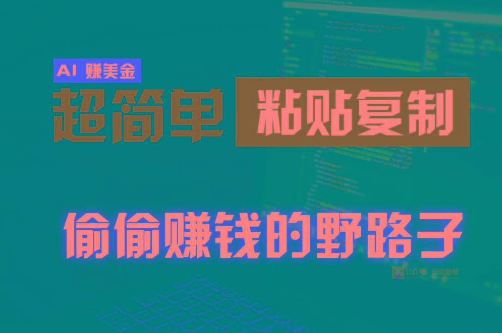 偷偷赚钱野路子，0成本海外淘金，无脑粘贴复制，稳定且超简单，适合副业兼职-乐码云集