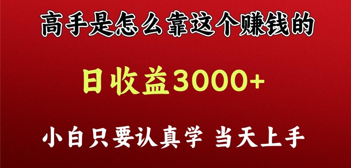 看高手是怎么赚钱的，一天收益至少3000+以上，小白当天上手-乐码云集