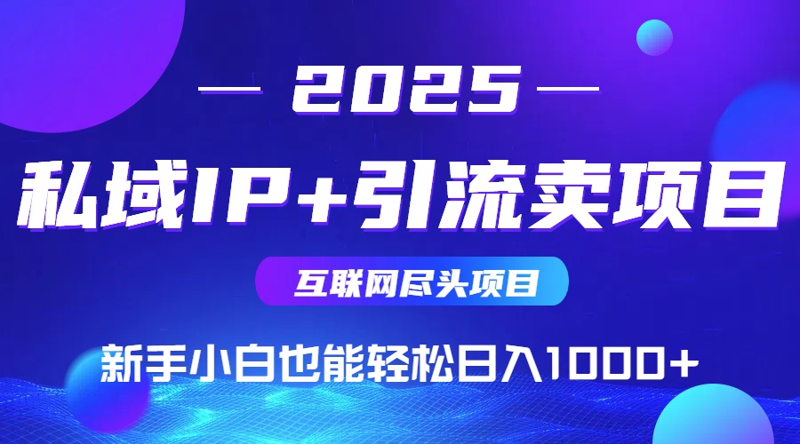 私域IP+卖项目，普通人小白也能轻松实现日入1000+-乐码云集