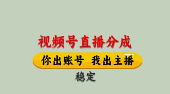 视频号直播分成，全程托管招募，单月轻松变现8k【揭秘】-乐码云集