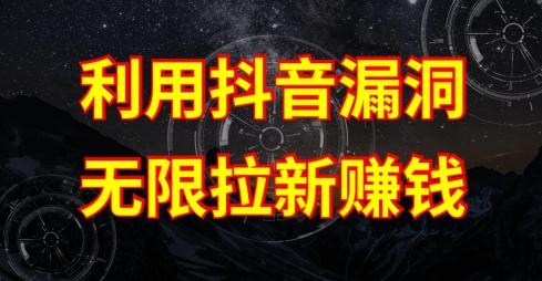利用抖音链接漏洞，无限拉新赚钱【漏洞原理+操作流程】【揭秘】-乐码云集