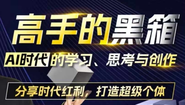 高手的黑箱：AI时代学习、思考与创作-分红时代红利，打造超级个体-乐码云集
