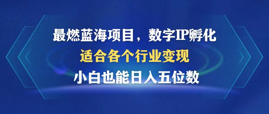 最燃蓝海项目  数字IP孵化  适合各个行业变现  小白也能日入5位数-乐码云集