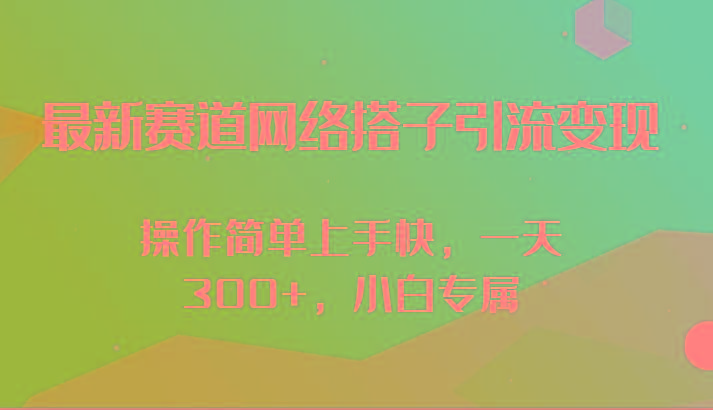 最新赛道网络搭子引流变现!!操作简单上手快，一天300+，小白专属-乐码云集
