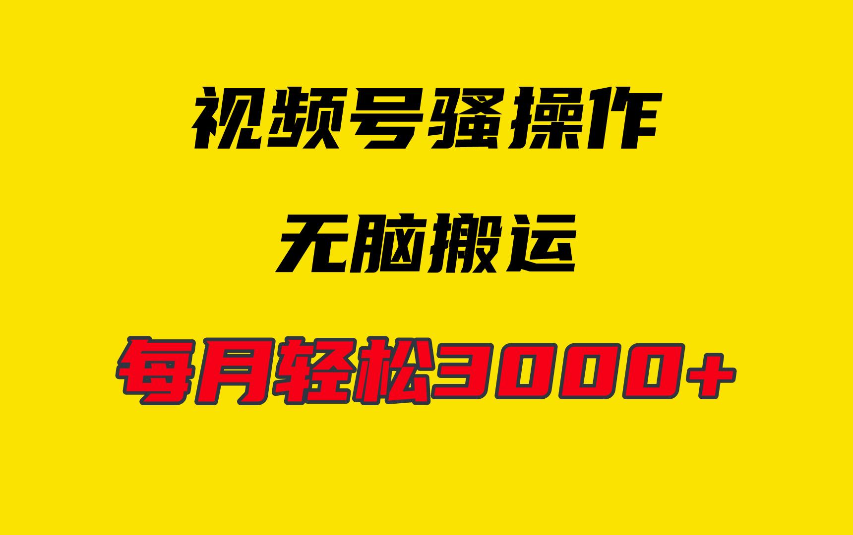(9968期)4月最新视频号无脑爆款玩法，挂机纯搬运，每天轻松3000+-乐码云集