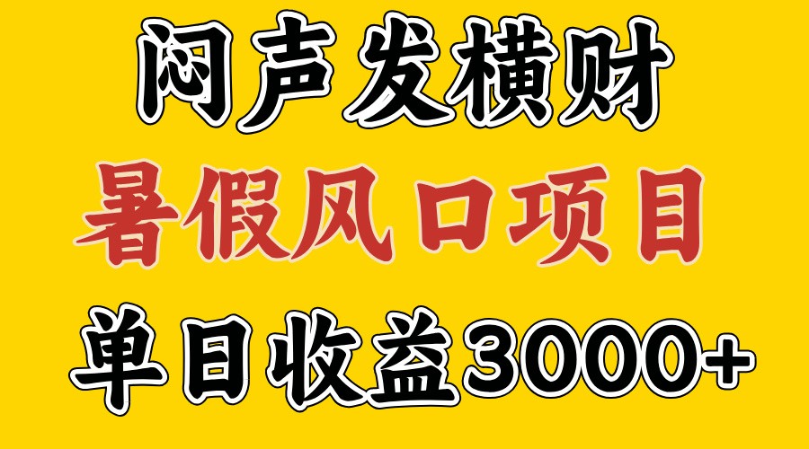 30天赚了7.5W 暑假风口项目，比较好学，2天左右上手-乐码云集