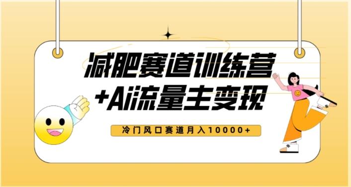 全新减肥赛道AI流量主+训练营变现玩法教程，蓝海冷门赛道小白轻松上手，月入10000+【揭秘】-乐码云集