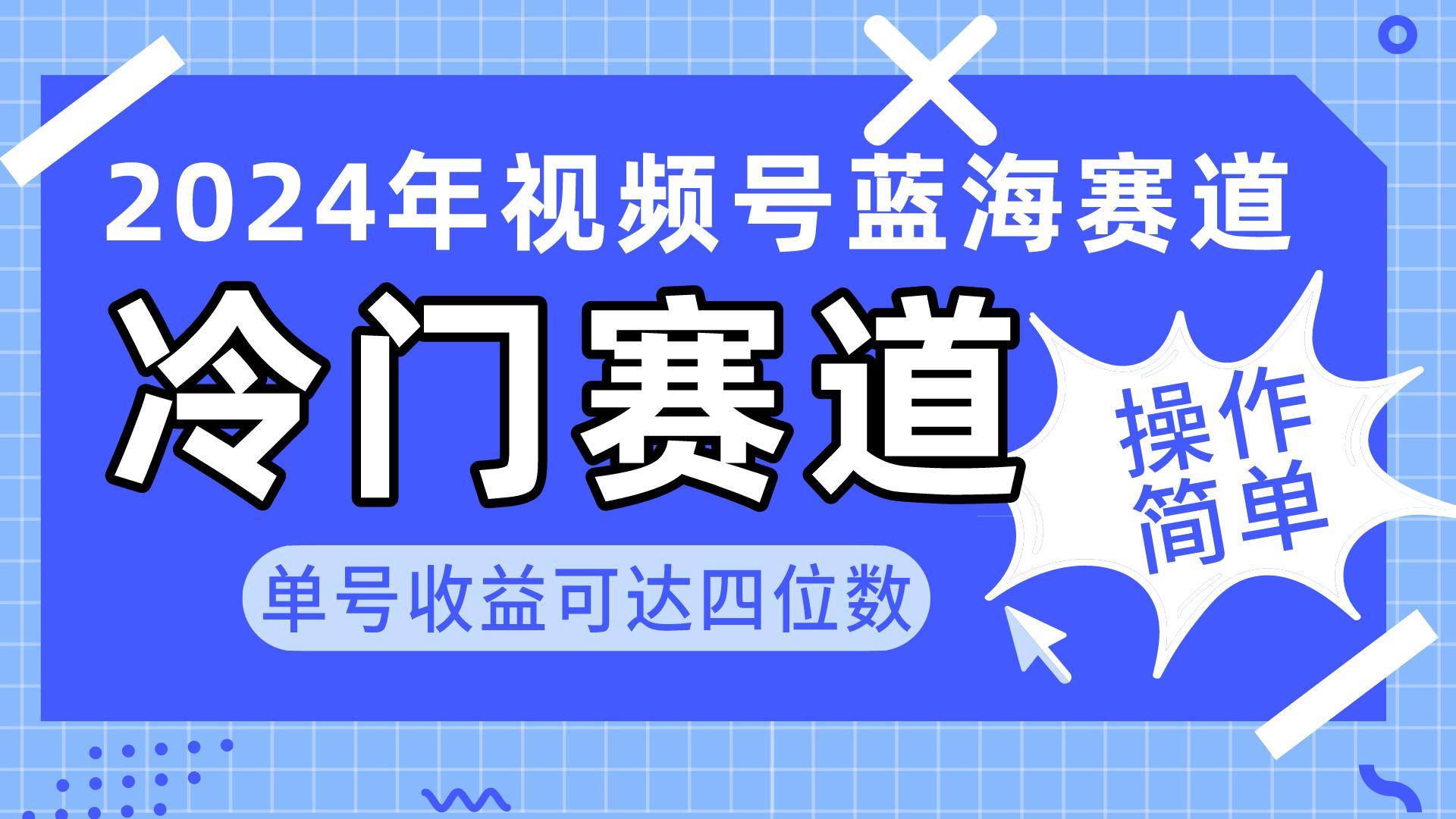 2024视频号冷门蓝海赛道，操作简单 单号收益可达四位数(教程+素材+工具-乐码云集