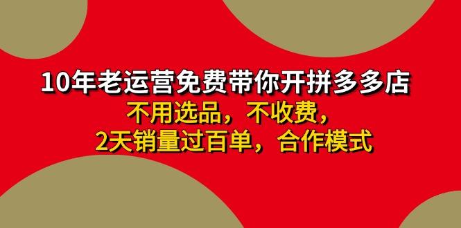 拼多多-合作开店日入4000+两天销量过百单，无学费、老运营教操作、小白…-乐码云集