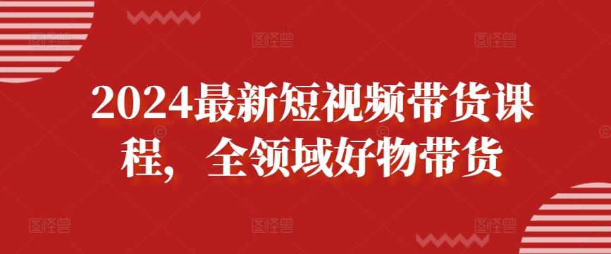 2024最新短视频带货课程，全领域好物带货-乐码云集