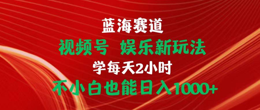 蓝海赛道视频号 娱乐新玩法每天2小时小白也能日入1000+-乐码云集