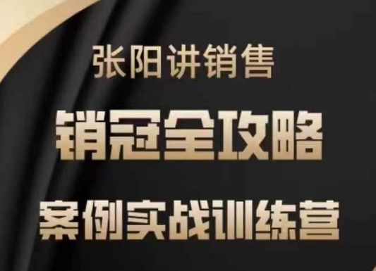 张阳讲销售实战训练营，​案例实战训练，销冠全攻略-乐码云集