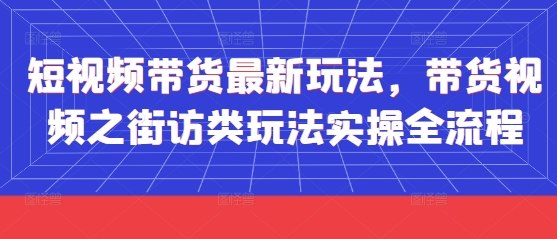 短视频带货最新玩法，带货视频之街访类玩法实操全流程-乐码云集