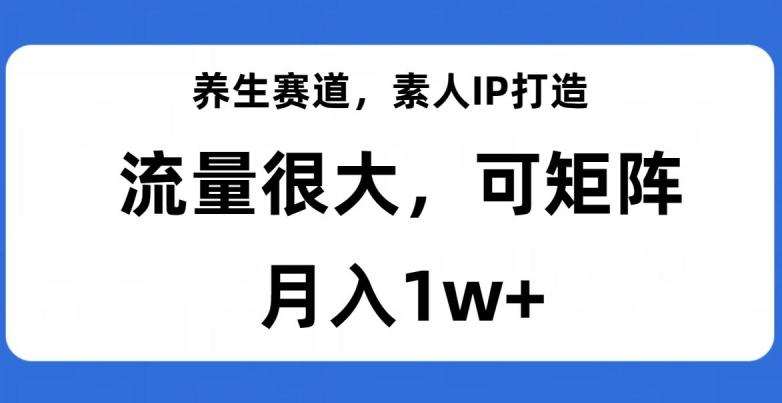 养生赛道，素人IP打造，流量很大，可矩阵，月入1w+【揭秘】-乐码云集