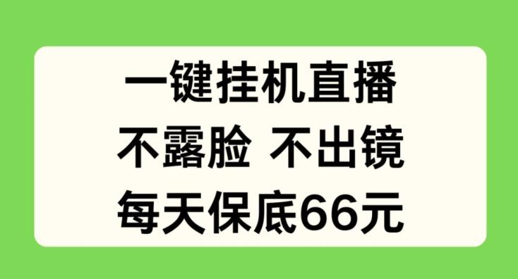 一键挂JI直播，不露脸不出境，每天保底66元【揭秘】-乐码云集