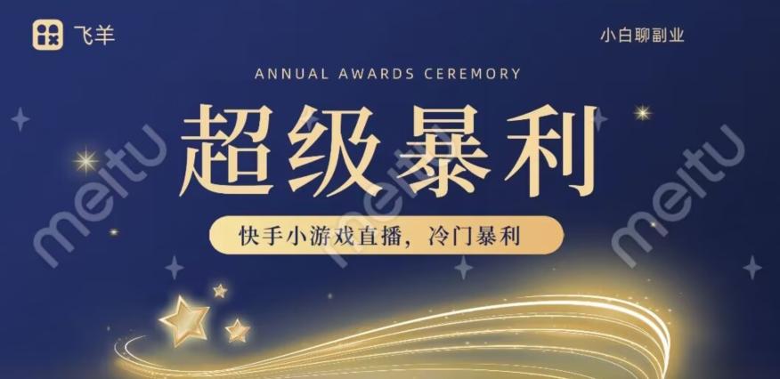 快手官方暴利冷门小游戏无人直播，小白一台电脑即可操作，轻松月入10w+-乐码云集