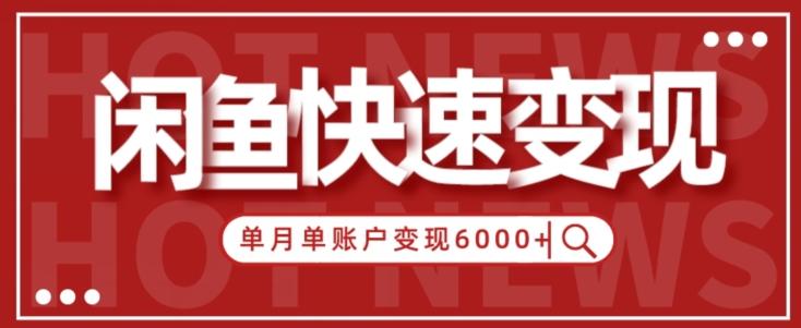 【新手项目】小白快速在闲鱼单月单账号变现6000+的秘密-乐码云集