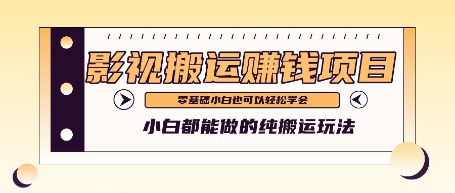 手把手教你操作影视搬运项目,小白都能做零基础也能赚钱-乐码云集