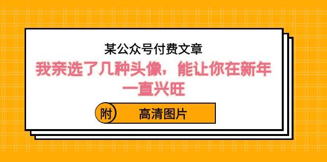 某公众号付费文章：我亲选了几种头像，能让你在新年一直兴旺（附高清图片）-乐码云集