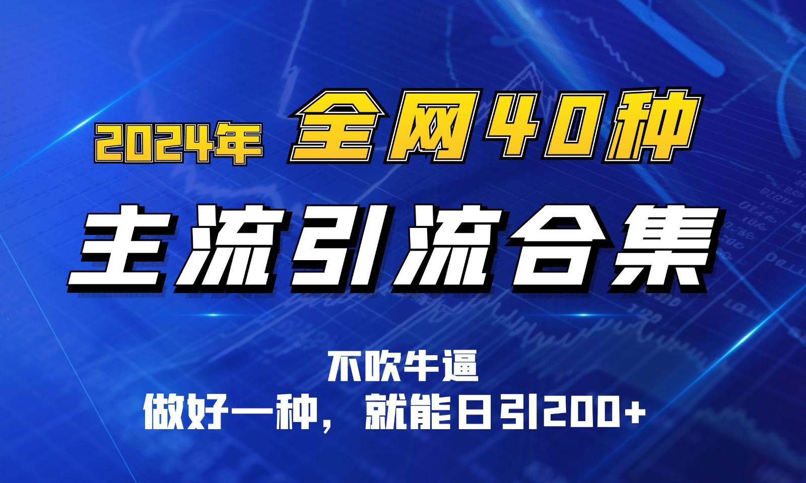 2024年全网40种暴力引流合计，做好一样就能日引100+-乐码云集