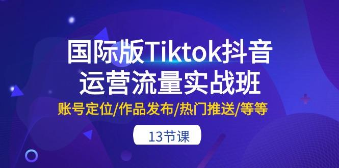 国际版Tiktok抖音运营流量实战班：账号定位/作品发布/热门推送/等等-13节-乐码云集