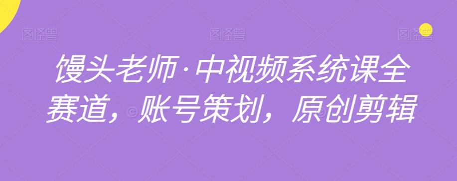 馒头老师·中视频系统课全赛道，账号策划，原创剪辑-乐码云集
