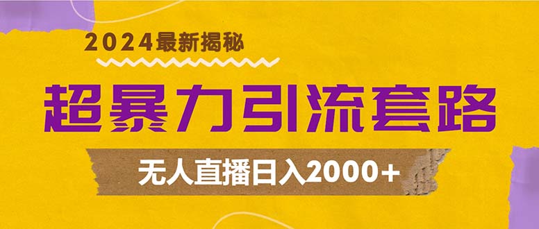 超暴力引流套路，无人直播日入2000+-乐码云集