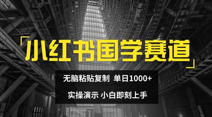 小红书国学赛道，无脑粘贴复制，单日1K，实操演示，小白即刻上手【揭秘】-乐码云集