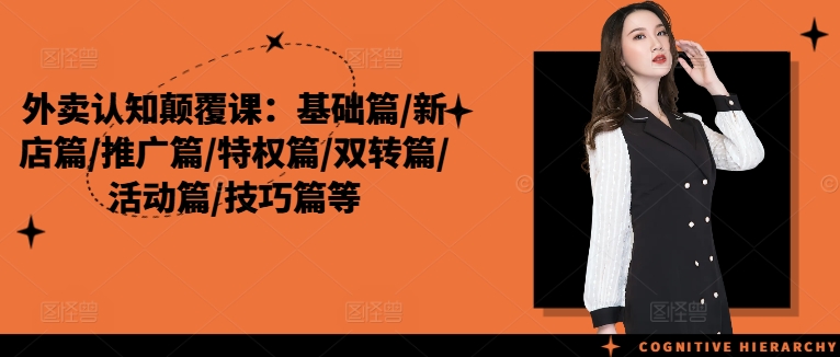 外卖认知颠覆课：基础篇/新店篇/推广篇/特权篇/双转篇/活动篇/技巧篇等-乐码云集