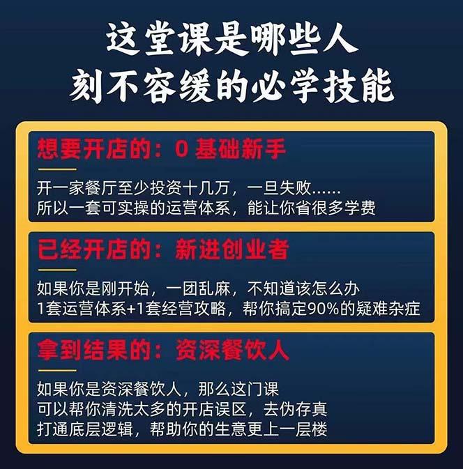图片[2]-餐饮店盈利实操方法：教你怎样开一家持续能赚钱的餐厅(25节-乐码云集