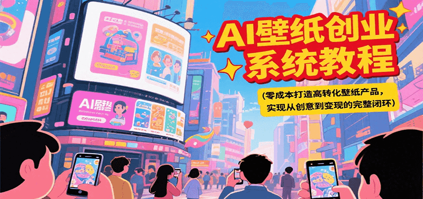 AI壁纸创业系统教程,零成本打造高转化壁纸产品,实现从创意到变现的完整闭环-乐码云集
