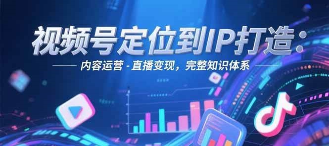 视频号定位到IP打造：账号搭建-内容运营-直播变现，完整知识体系-乐码云集