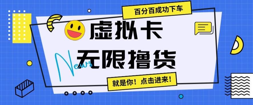虚拟卡无限撸货，百分百成功下车【仅揭秘】-乐码云集