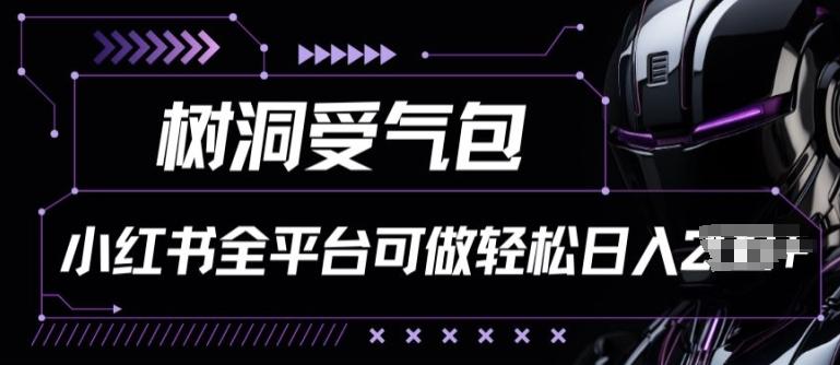 小红书等全平台树洞受气包项目，轻松日入一两张【揭秘】-乐码云集