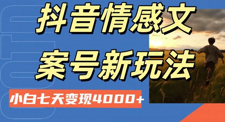 抖音情感文案小白七天变现4000+详细课程-乐码云集