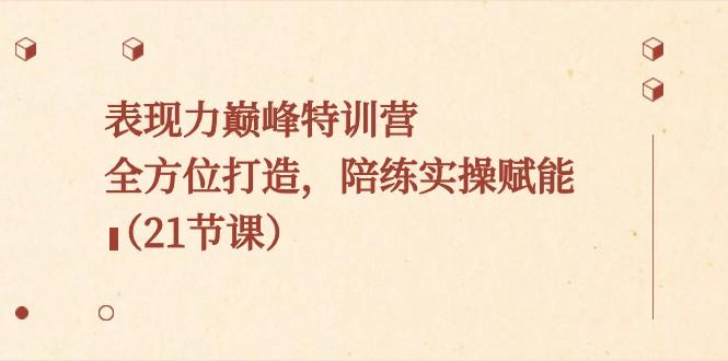 表现力巅峰特训营，全方位打造，陪练实操赋能（21节课）-乐码云集